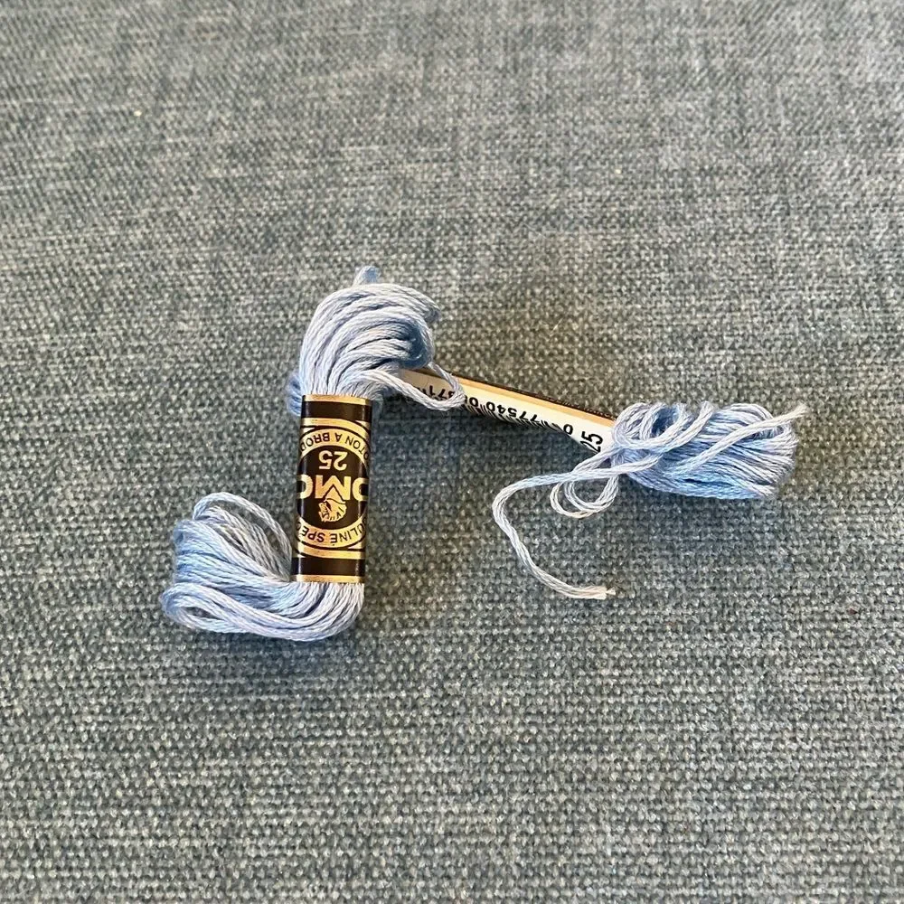 Blue Needlepoint Thread Yarn